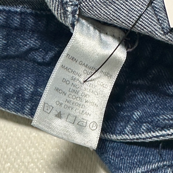 Apiece Apart Merida Denim Shorts Button Fly Navy Wash Size 0 EUC - Picture 10 of 16